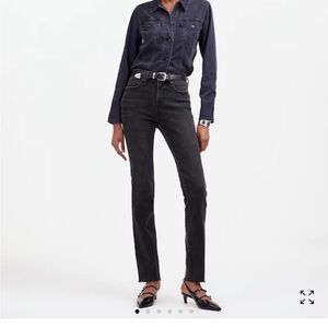 Stovepipe Jeans with Raw Hems